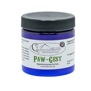 Keep 'em Healthy Daily Supplement Bundle with 2 oz Paw-Gest digestive enzymes for pets.