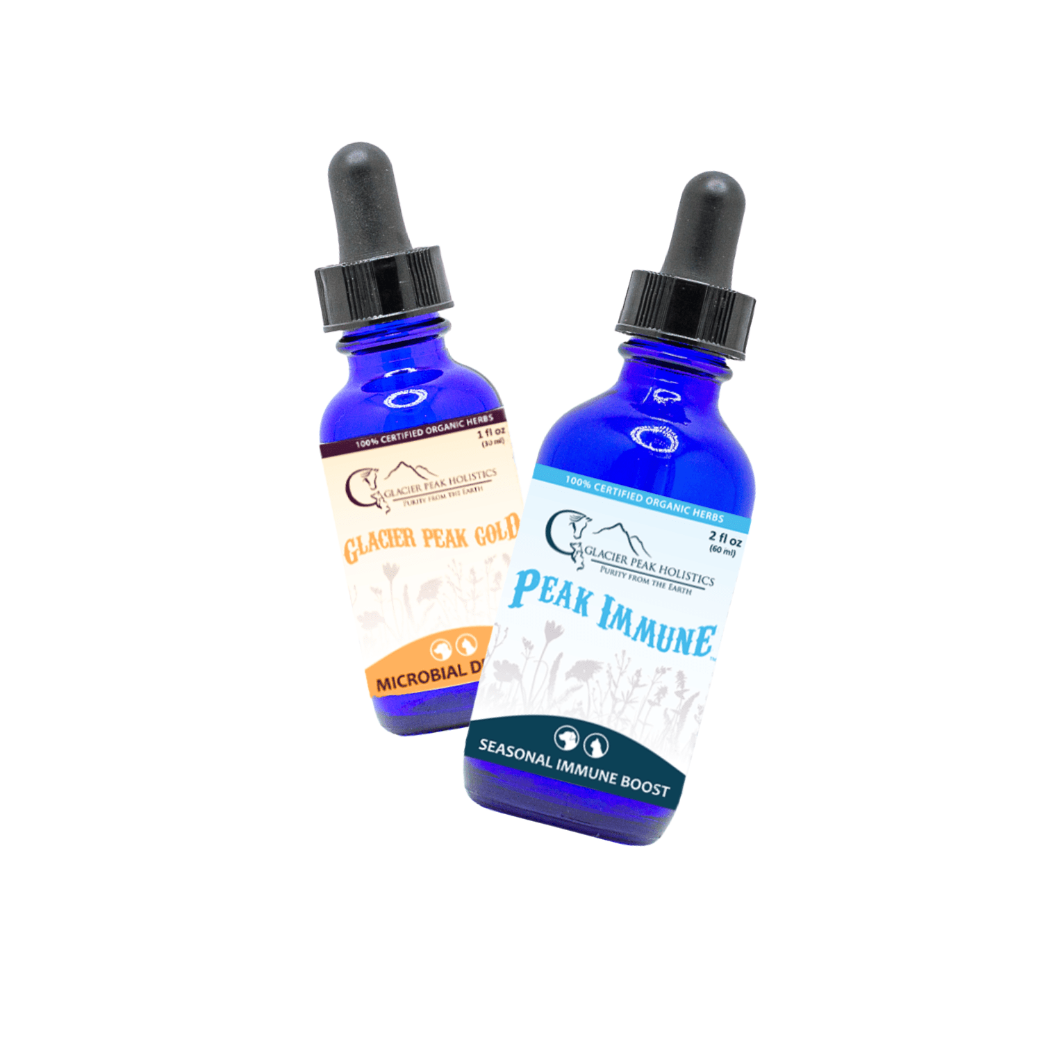 1 oz Glacier Peak Gold Tincture and 2 oz Peak Immune Tincture