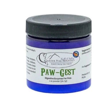 Keep 'em Healthy Daily Supplement Bundle with 2 oz Paw-Gest digestive enzymes for pets.